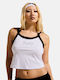Women's Blouse Cotton with Straps White