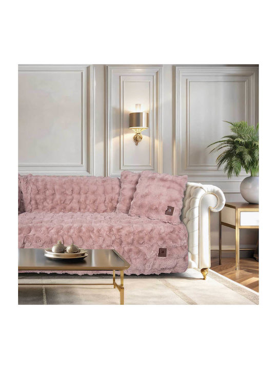 Das Home 3945 Zweisitzer-Sofa Überwurf Pelzarti...