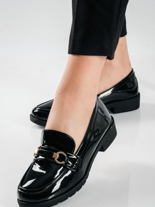 The Shoemart Λουστρίνι Γυναικεία Loafers σε Μαύ...