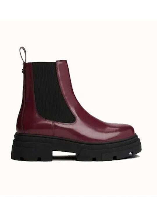 Tommy Hilfiger Кожени Дамски Челси Ботуши с Сре...