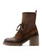 Ghete De Piele Dama Ankle Maro