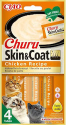 Cat Treats Inaba Ciao Churu Skin Coat Chicken 4 X 14g Cat Treats Inaba Ciao Churu Skin Coat Chicken 4 X 14g