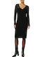 Midi Abendkleid Schwarz