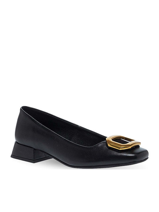 Leder Pumps Schwarz