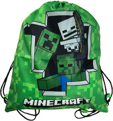 Minecraft Детска чанта Мешка Зелена 37брx32брсм. Minecraft Детска чанта Мешка Зелена 37брx32брсм.