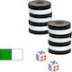 ToyMarkt /69-1404 Plastic Checkers for Backgammon White / Green White / Blue