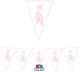 Girlande Fahnen Papier Ballerina 3m