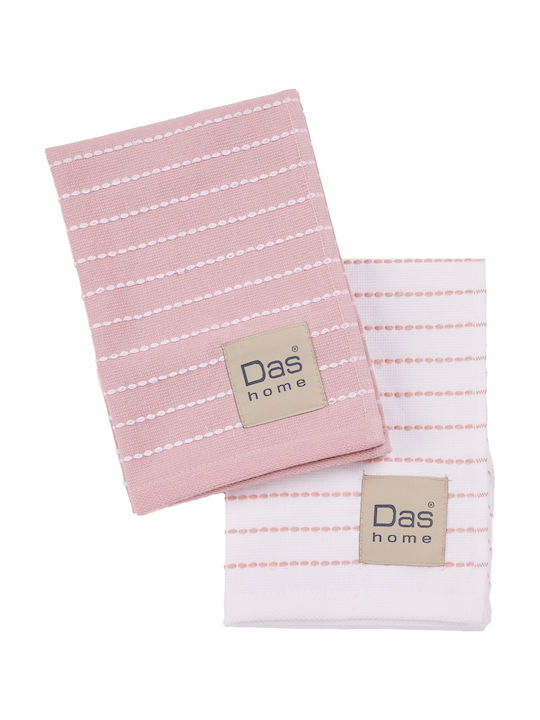 Das Home Hand Towel 0823 30x50cm 0823 Pink Whit...