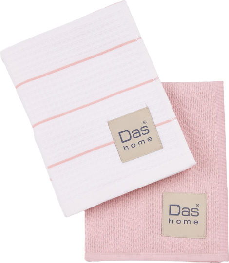 Das Home Hand Towel 0828 30x50cm 0828 Pink White 2 Pieces