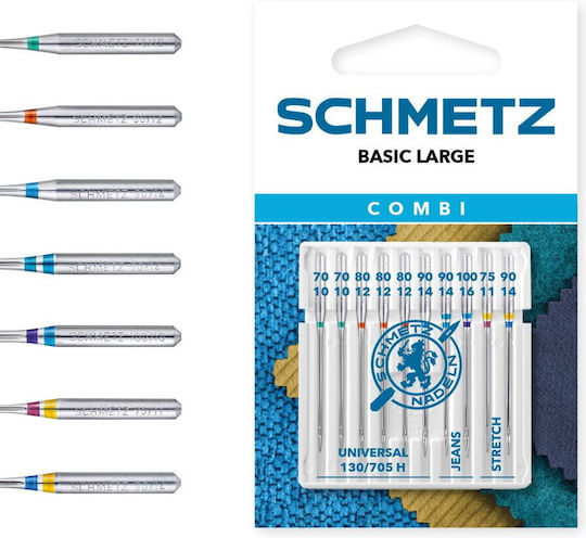 Set Combinat 10 Ace de Cusut Finete 70-75-80-90-100 Schmetz 130/705 H Xvs