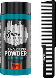 Shave Factory Set Pudră Volumizantă Parfumată Sapphire Pentru Coafare 20 g + Pieptene Profesional Antistatic 051 Shave Factory Set Pudră Volumizantă Parfumată Sapphire Pentru Coafare 20 g + Pieptene Profesional Antistatic 051