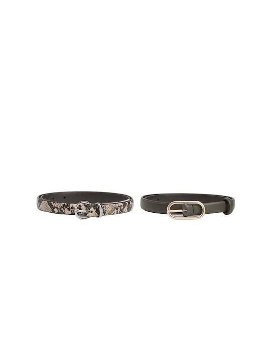 Tiffosi Leather Women's Belt Green