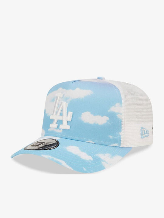 New Era Men's LA Dodgers Cloud All Over Print A-Frame Trucker Jockey Pastel Purple 60358070