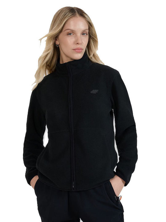 4F Women's Sweatshirt Jacket Black