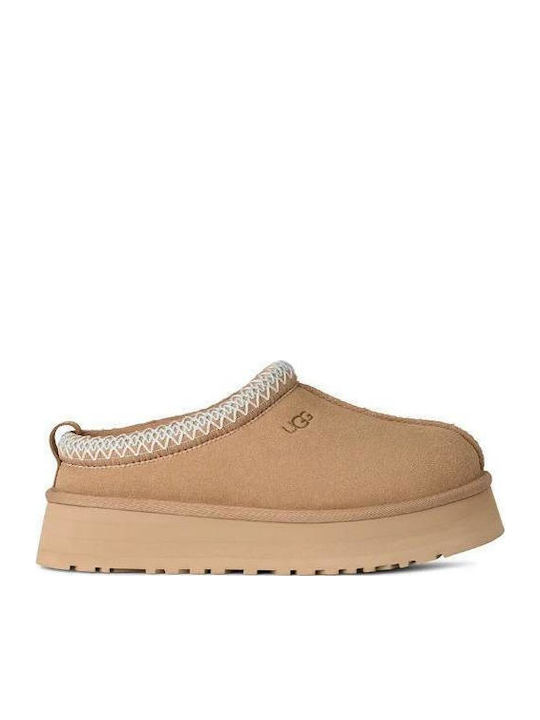 UGG Σαμπό Γυναικείες Παντόφλες Μπεζ Regular Fit