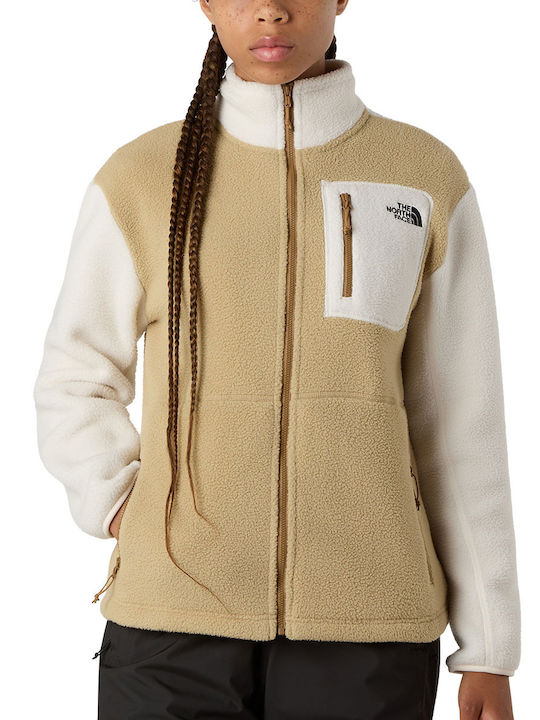 The North Face Yumiori Full Zip Fleece Fleece Damen Jacke in Beige Farbe