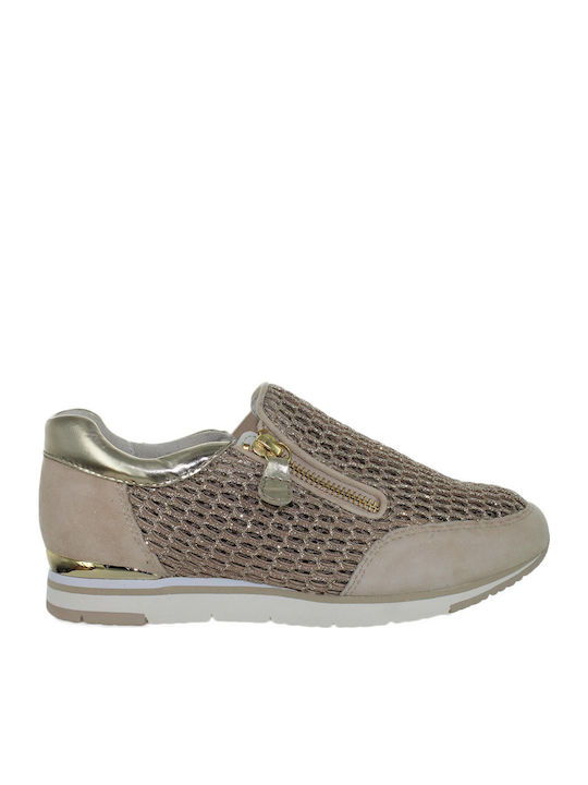 Leather Women's Moccasins in Brown Color