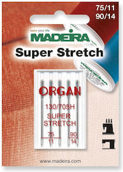 Set 5 Sewing Needles Fine 75-90 Very Elastic Materials Madeira 9458