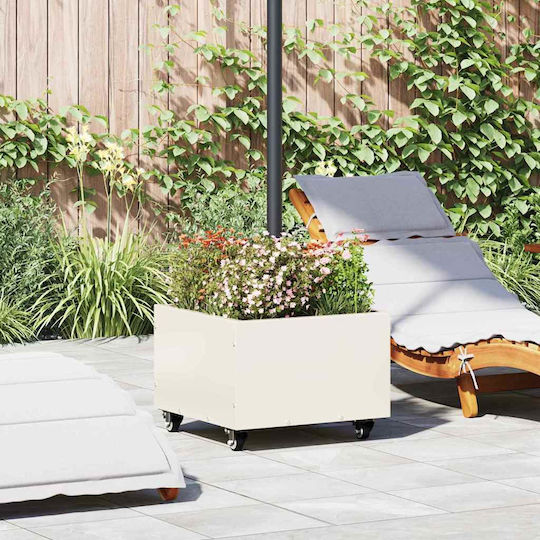 vidaXL Topf Metallisch White 45x45x45cm.