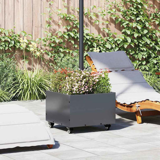 vidaXL Topf Metallisch Charcoal 45x45x45cm.