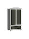 Подова Кухненска Скрин Gray and White 90x45x165бр