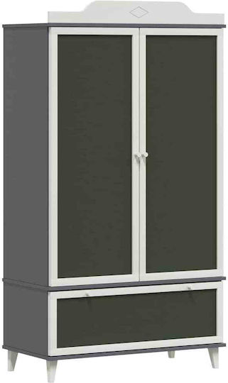 Kitchen Floor Drawer Unit Gray and White 90x45x165cm