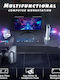 Birou Gaming Din Lemn Negru cu LED 140x60x75cm