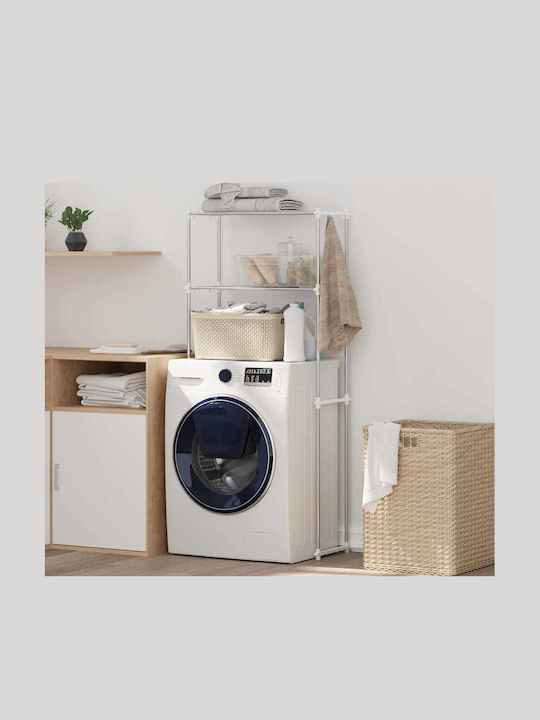 Vidaxl Ράφια Πλυντηρίου Ρούχων Λευκό 63 X 27 X 136 Εκ Αλουμίνιο