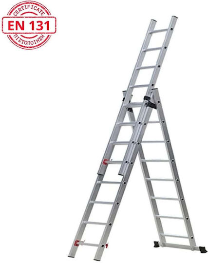 Veritas Triplu Scara combinata Aluminiu 3x13