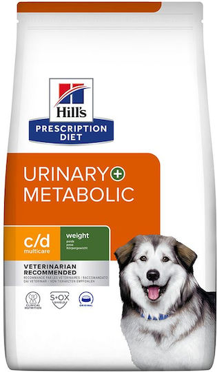 Hill's Prescription Diet C/D Multicare Urinary + Metabolic 1.5kg Trockenfutter für Erwachsene Hunde mit Huhn