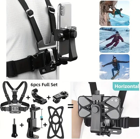 Chest Mount Mobile & GoPro Black Protective Net Set 6 Pieces