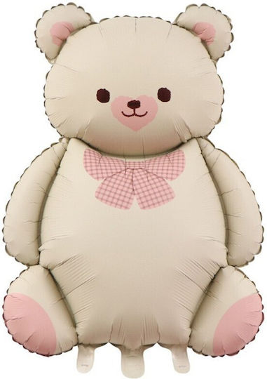 Baloane Metalizate Folie Flippy Figură Animată Ursuleț Model 89 X 65 Cm Ambalaj Individual Pai Inclus Balon Gonflabil Aer Heliu Șampanie Bej