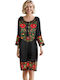 Maxi Φόρεμα Black, Red