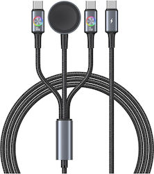 Usams Huan Serie Sj754 72w Usb-C Zu Usb-C Kabel + Usb-C + Kabelloses Ladegerät Watch Anlaufen
