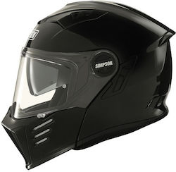 Simpson Darksome Flip-Up with Sun Visor ECE 22.06 Black Metal
