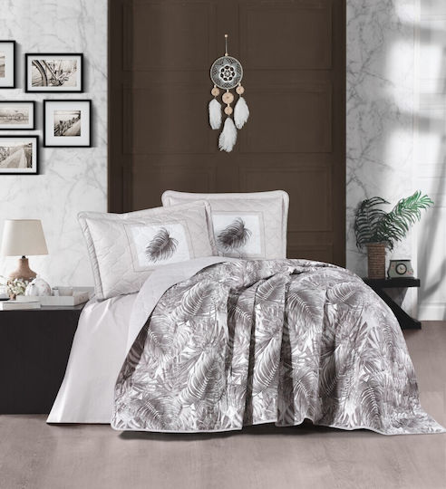Pucioasa Κουβερλί Σετ Υπέρδιπλο Brown 240x260cm 3τμχ