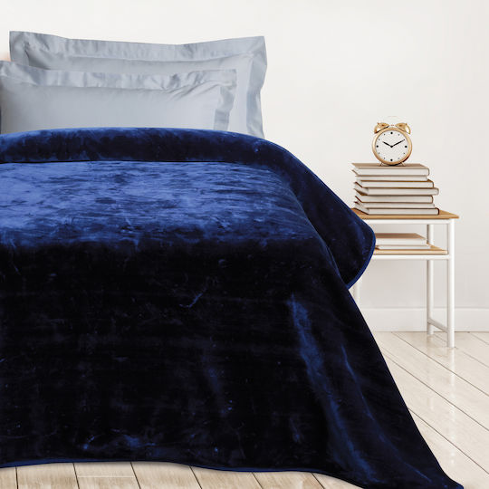 Das Home Κουβέρτα Βελουτέ 0292 Blue 160x220εκ.