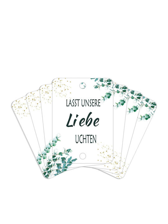 Wedding Straw Charms "Lasst Unsere Liebe Wachsen" 60 Pieces