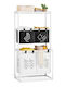 Wäschekorb Stoff 57x28x123cm Weiß