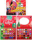 Kevinandcoco Set Machiaj 70 Culori Paletă Fard de Pleoape Merry Christmas Model Oglindă Ovală 22.3x17.2x1.9 Cm Multicolor