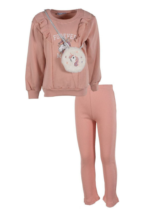 Evita Kinder-Set mit Leggings Winter 2Stück Pink