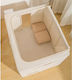 Stoff Aufbewahrungshülle für Kleidung in Beige Farbe 50x40x33cm 1Stück