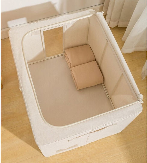 Stoff Aufbewahrungshülle für Kleidung in Beige Farbe 50x40x33cm 1Stück