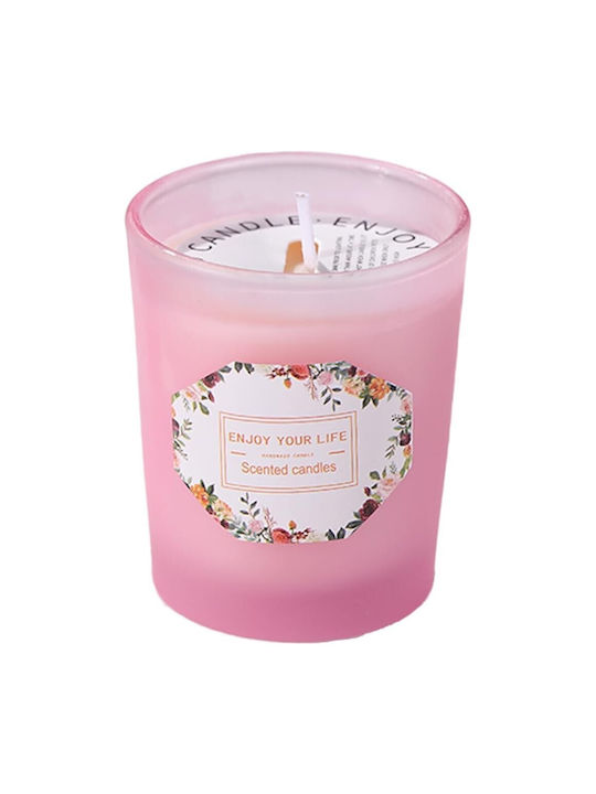 Aromatic Soy Candle in Jar with Lemon Scent 300g