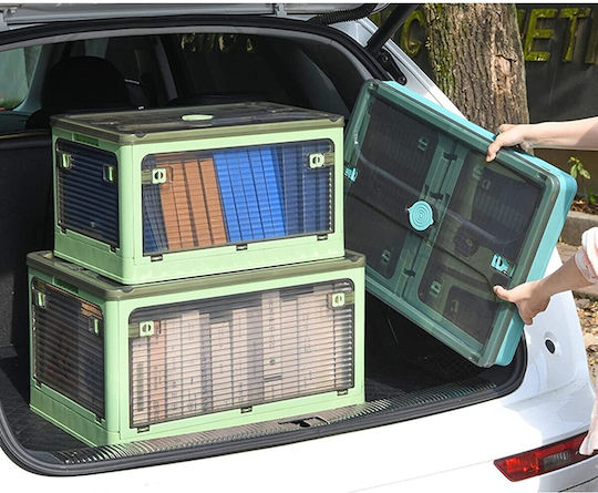Plastic Storage Box with Lid Blue 47x35x24.5cm 1pcs