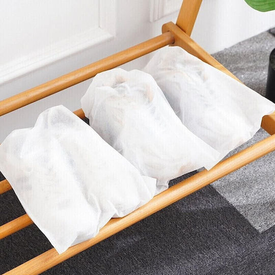 Plastic Sac de Depozitare pentru Saci / Pantofi în Culoare Alb 48x32x1cm 50buc