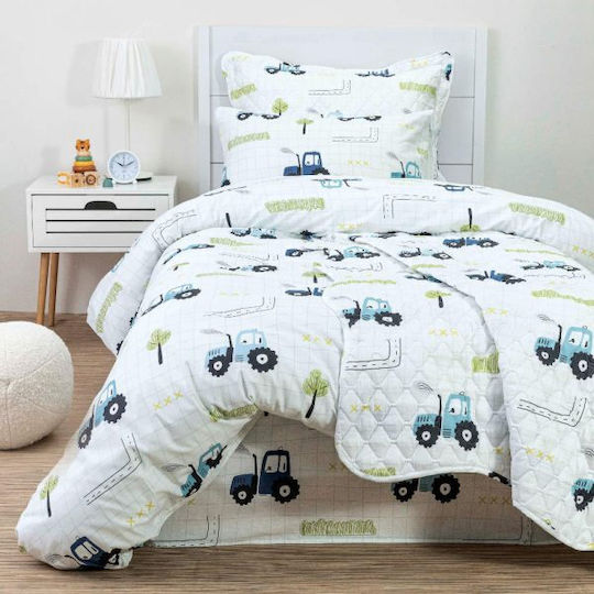 Borea Комплект чаршафи Единично Памучни Бял 160x240см 2бр