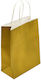 Metron Papier Tasche für Geschenke Gold 16x8x21cm.