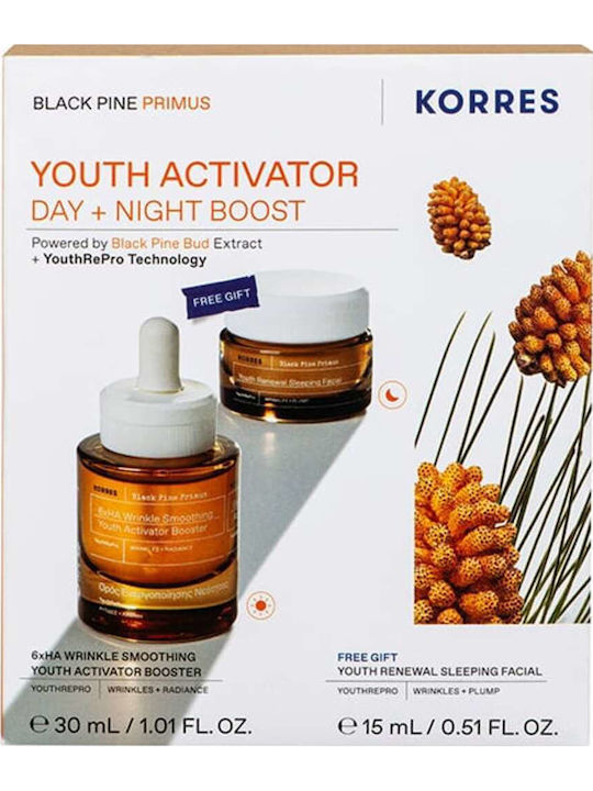 Korres Black Pine Primus Youth Activator Day + Night Boost Hautpflegeset für Anti-Aging