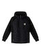 Kids Cardigan Cotton with Hood Black